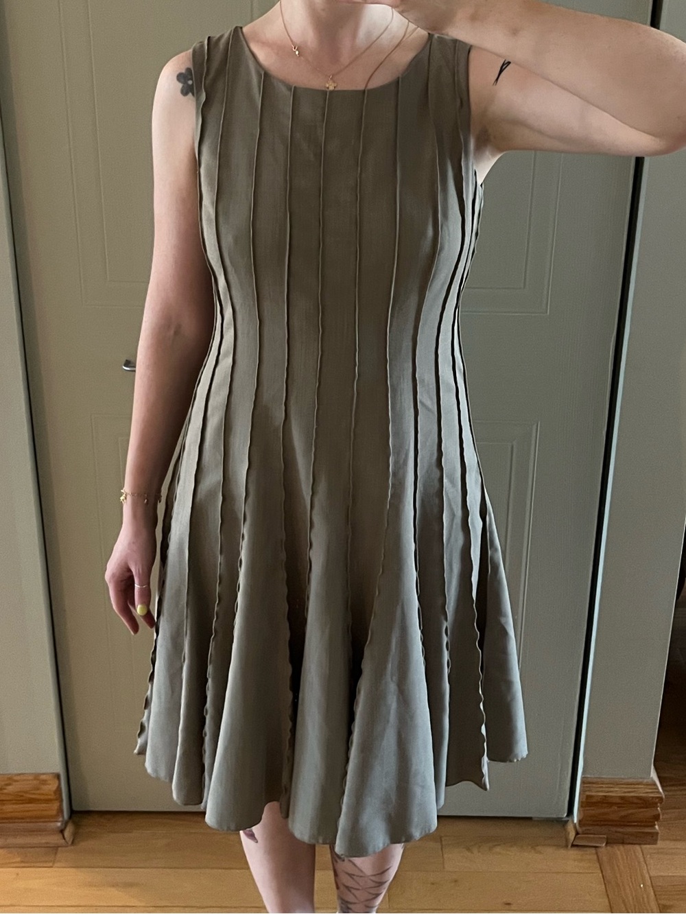 Calvin Klein taupe dress